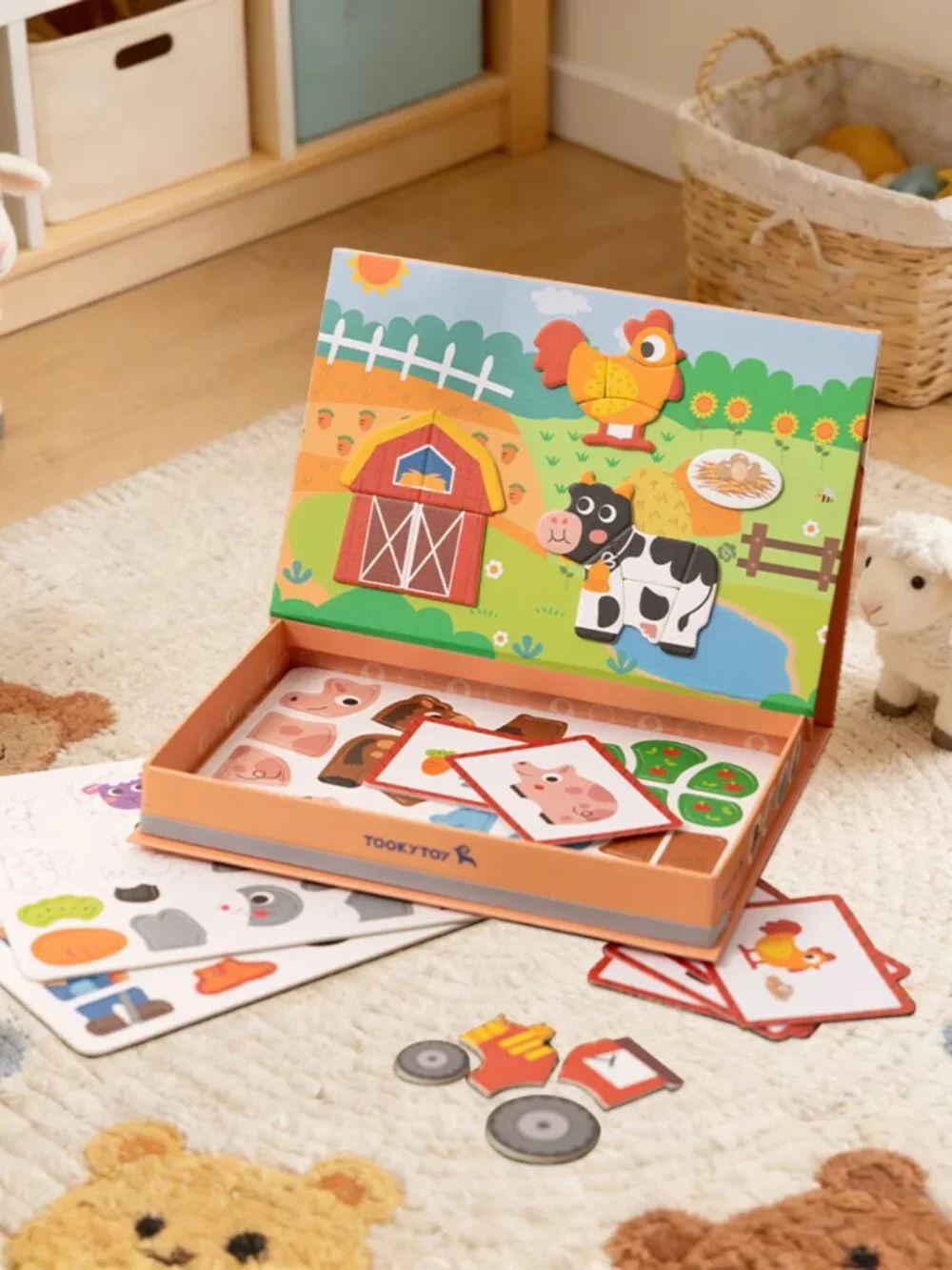 NEW Montessori Magnetic Farm Puzzle Learning Game Educational Travel Toy Kids